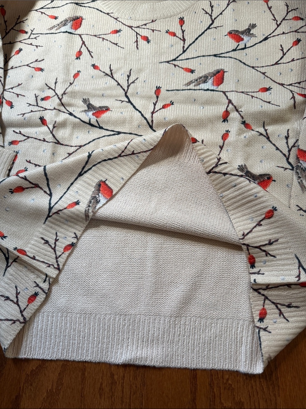 Robin & Berry Branch Print Lightweight Knit Sweater | Soft Fall Winter Pullover - Picture 8 of 9